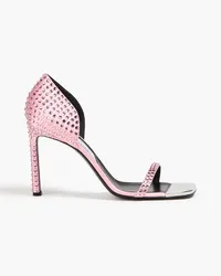 Area Crystal-embellished satin sandals - Pink Pink