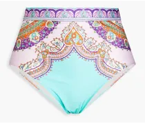 Lola paisley-print high-rise bikini briefs - Multicolor