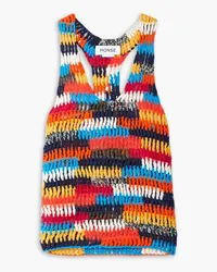 Monse Crocheted Pima cotton-blend top - Multicolor Multicolor