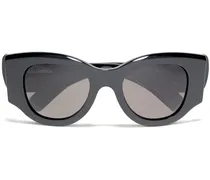 D-frame acetate sunglasses - Black