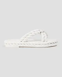 Valentino Garavani Braided leather sandals - White White