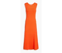 Stretch-knit midi dress - Orange