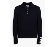 Merino wool polo sweater - Blue