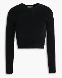 Alexander Wang Cropped jacquard-knit top - Black Black