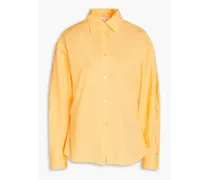 Cotton-poplin shirt - Orange