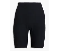 Jacquard-knit shorts - Black