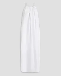 James Perse Gathered linen midi dress - White White