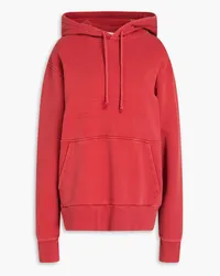 J.W.Anderson Embroidered cotton-fleece hoodie - Red Red