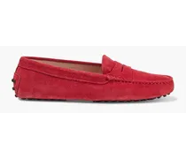Gommino suede loafers - Red