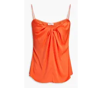 Twisted satin camisole - Orange