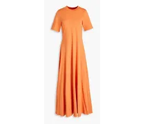 Sola Pima cotton-jersey midi dress - Orange