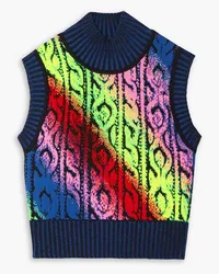 ARG Cropped jacquard-knit merino wool vest - Green Green