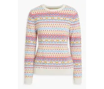 Fair Isle wool and cashmere-blend sweater - White