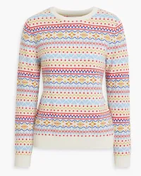 Chinti & Parker Fair Isle wool and cashmere-blend sweater - White White