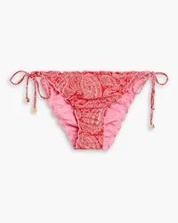 Heidi Klein Reversible paisley-print low-rise bikini briefs - Red Red