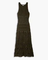 Ulla Johnson Alexis crocheted wool maxi dress - Green Green