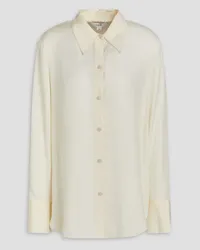 Vince Silk-blend twill shirt - White White