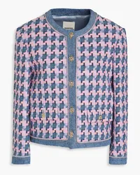 Sandro Denim and tweed jacket - Blue Blue