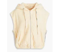Cotton-terry jacquard hooded vest - Neutral
