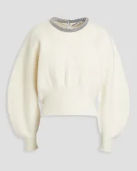 Alexander Wang Embellished wool-blend sweater - White White