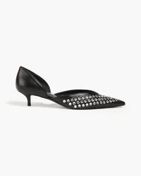 Philosophy Di Lorenzo Serafini Crystal-embellished leather pumps - Black Black