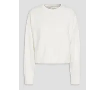 French cotton-blend terry sweatshirt - White