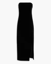 NICHOLAS Adiba strapless velvet midi dress - Black Black