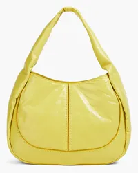 TOD'S Crinkled leather shoulder bag - Yellow Yellow