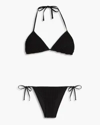 Gentryportofino Crochet-knit triangle bikini - Black Black