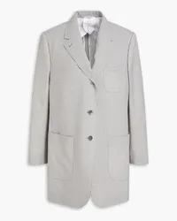 Thom Browne Gingham wool coat - Gray Gray