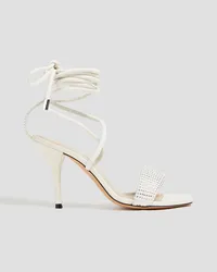 IRO Paddy crystal-embellished leather sandals - White White