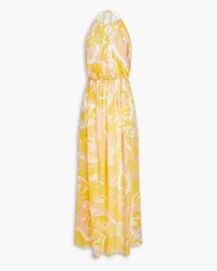 Emilio Pucci Printed silk-chiffon maxi dress - Yellow Yellow