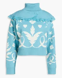 Hayley Menzies Belle wool-jacquard sweater - Blue Blue