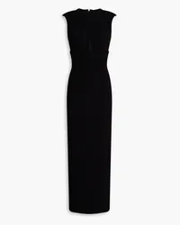 Hervé Léger Cutout ribbed-knit gown - Black Black