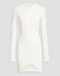 Dion Lee Ribbed cotton-jersey mini dress - White White