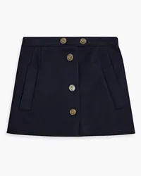 RED Valentino Skirt-effect wool-blend felt shorts - Blue Blue