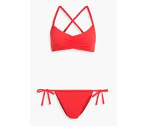 Ariana ruched bikini - Red