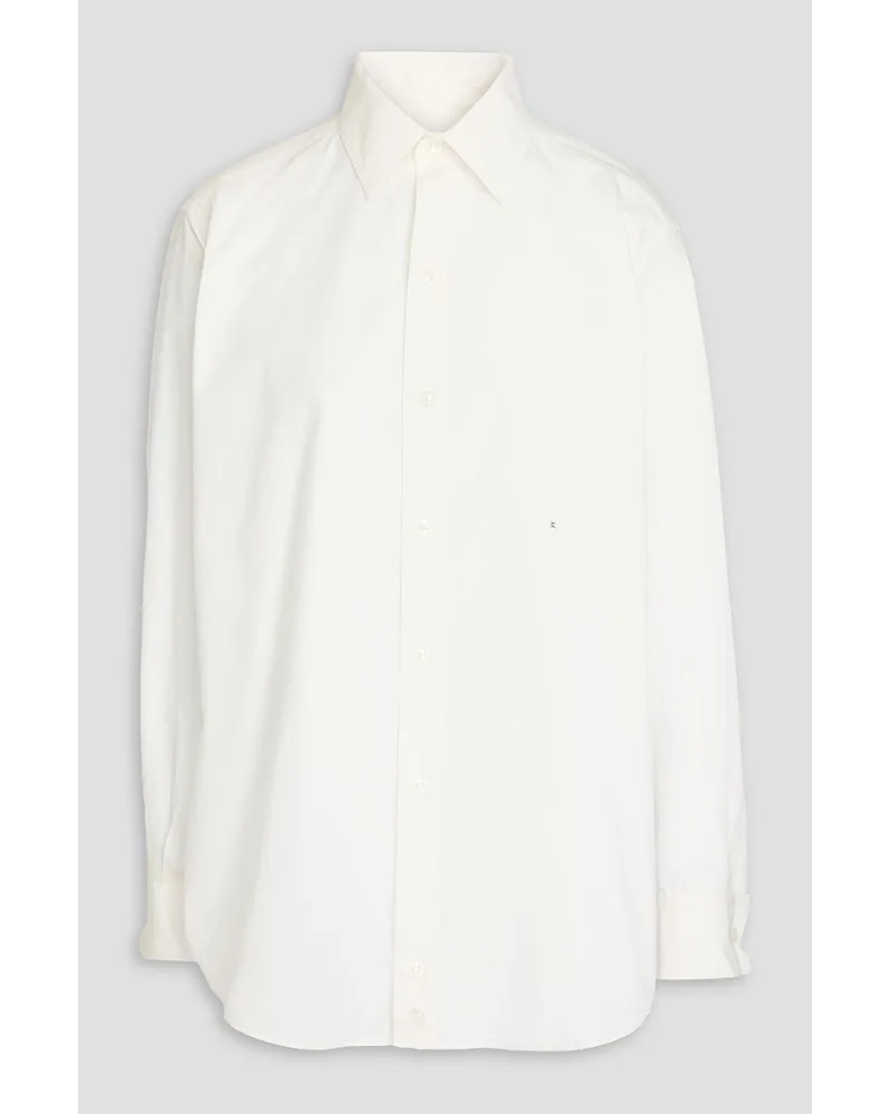 Maison Margiela Cotton-poplin shirt dress - White White