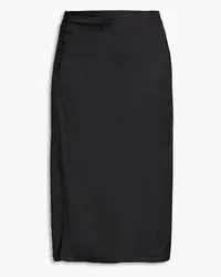 ba&sh Jupe Matthews ruched satin skirt - Black Black