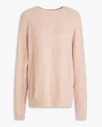 Sandro Bouclé-knit cotton-blend sweater - Pink Pink