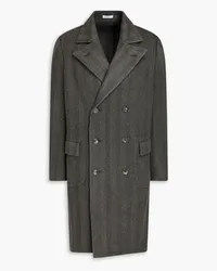 Boglioli Double-breasted herringbone wool and cashmere-blend coat - Gray Gray