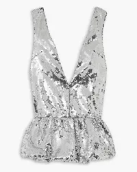 16ARLINGTON Salina sequined tulle mini dress - Metallic Metallic