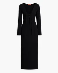 Altuzarra Lace-up stretch-knit maxi dress - Black Black