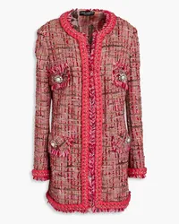 Dolce & Gabbana Crystal-embellished metallic wool-blend tweed jacket - Pink Pink