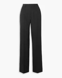 Alessandra Rich Wool-twill straight-leg pants - Black Black