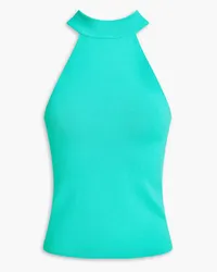 Autumn Cashmere Cutout ribbed-knit top - Green Green