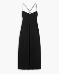 THREE GRACES Indiana open-back jersey-crepe maxi dress - Black Black