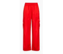 Satin cargo pants - Red