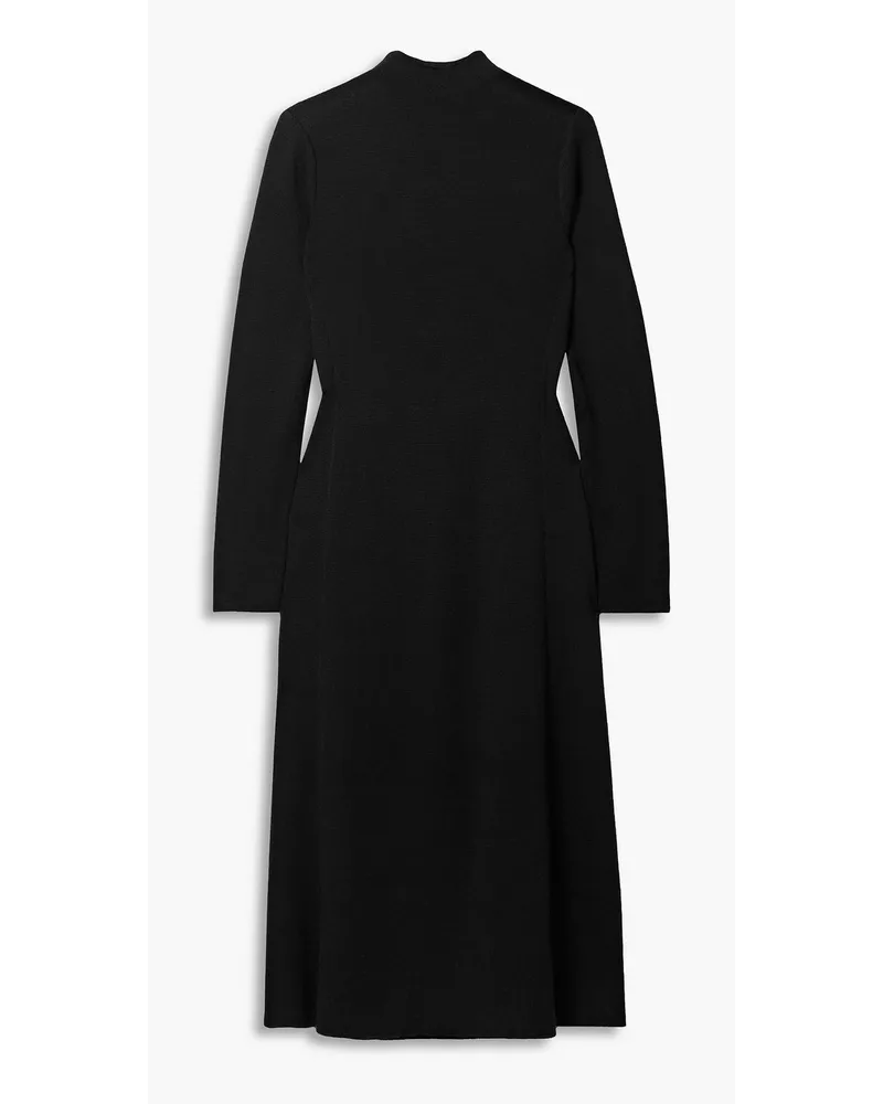 tibi Cutout cotton and modal-blend midi dress - Black Black