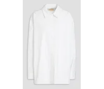 Espanto striped cotton-poplin shirt - White